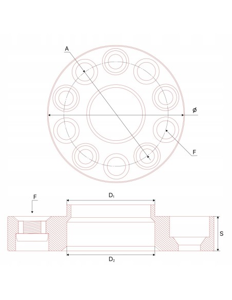 Wheel Spacers 20MM 5x112 66.6 M14x1.5 AUDI MERCEDES