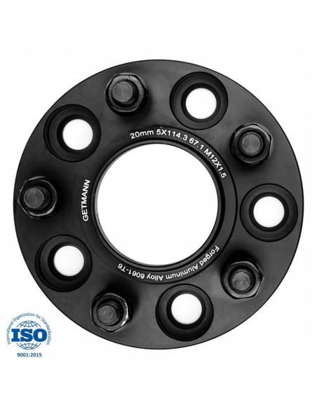 Dystanse przykręcane 20MM 5x114.3 67.1 M12x1.5 HYUNDAI MAZDA KIA MITSUBISHI