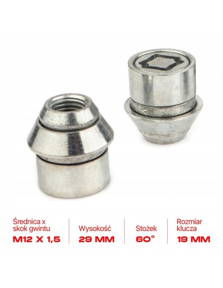 Nakrętki Zabezpieczające M12x1.5x29mm FORD