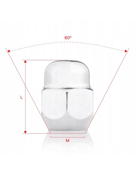 Nakrętka do felg nieoryginalnych M12x1.5x21mm FORD HONDA KIA OPEL TOYOTA