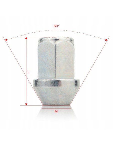 Nakrętka do felg 1/2" UNFx33mm JEEP VOLVO