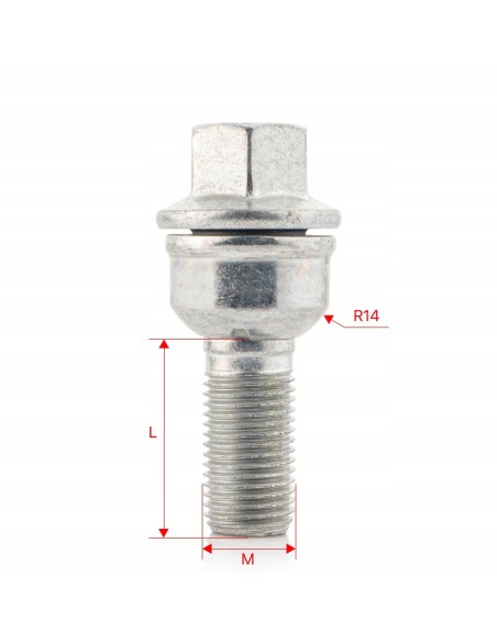 Śruba do felg kół M14x1.5x30mm AUDI VOLKSWAGEN