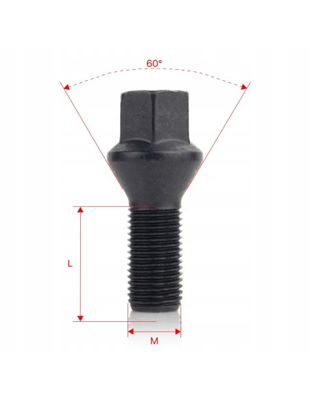 Śruby do felg M14x1.50x27mm ALFA ROMEO BMW CITROEN FIAT LANCIA PEUGEOT