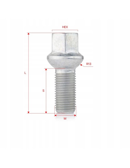 Śruby do felg M14x1.5x24mm MERCEDES