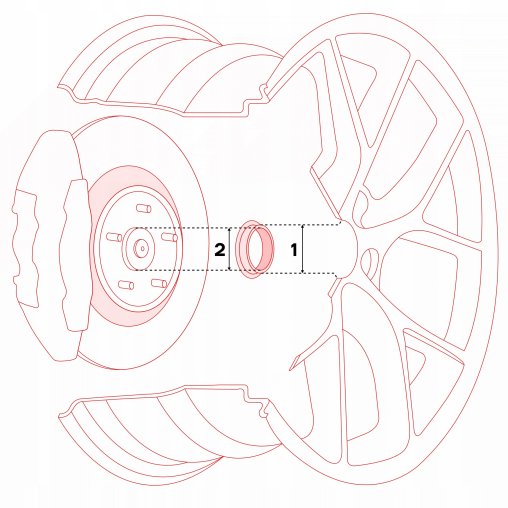 Hub Centric Rings 65.1 x 63.4 for Alloy Wheels