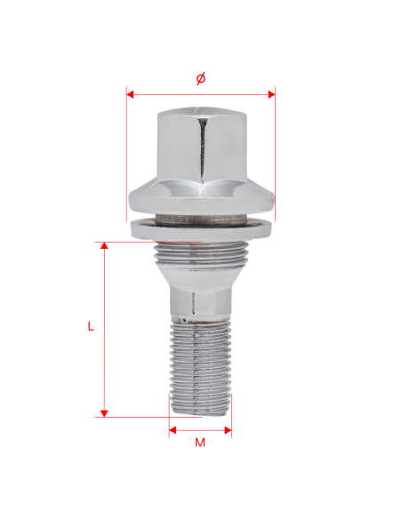 Śruby do kół felg M12x1.25x36mm CITOREN PEUGEOT