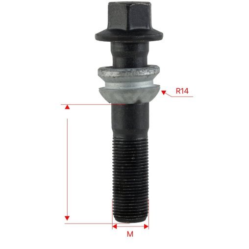 10x DŁUGIE ŚRUBY GETMANN M15x1.25x64mm Kula R14 Klucz 17