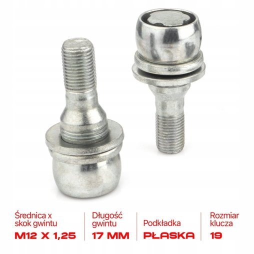Śruby Zabezpieczające M12x1.25x36mm CITROEN PEUGEOT