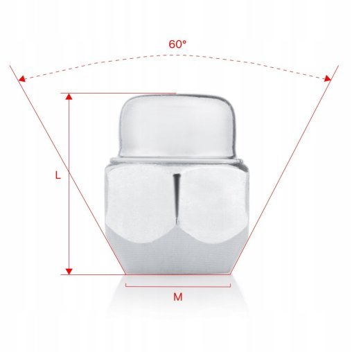 Nakrętka do kół felg M12x1.5x26mm GENESIS HYUNDAI KIA MAZDA