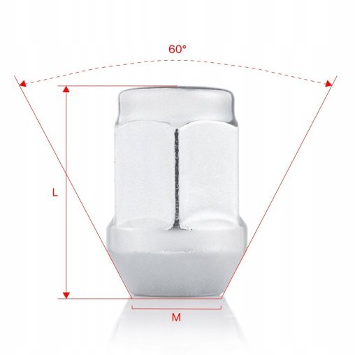 Nakrętka do nieoryginalnych felg M12x1.5x35mm ACURA HONDA