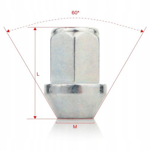 Nakrętki do kół felg 1/2" UNF 33mm JEEP VOLVO