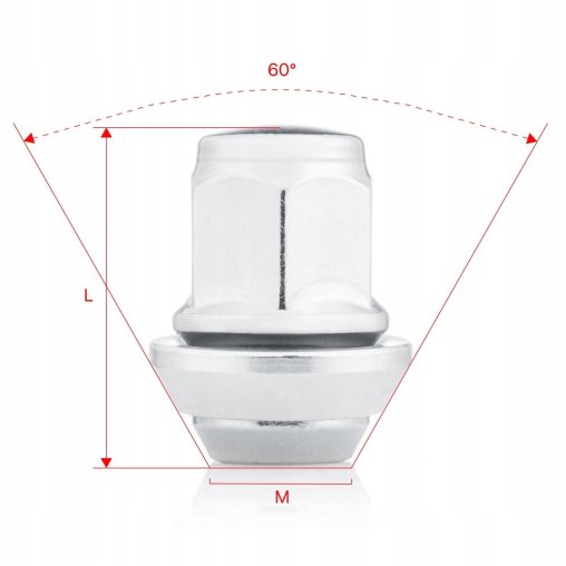 Wheel Nuts M12x1.5x33mm FORD 2
