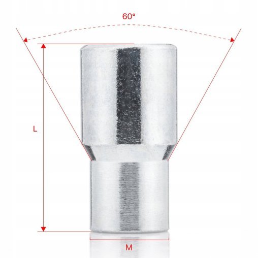 Nakrętki do felg M12x1.5x38mm DODGE FORD HONDA MAZDA MITSUBISHI OPEL TOYOTA