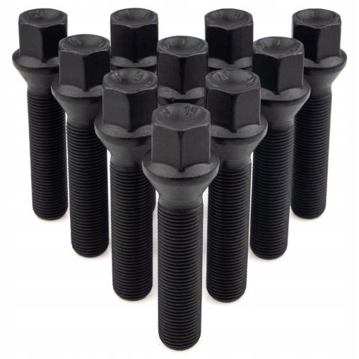 10 x DŁUGIE ŚRUBY GETMANN M14x1.25x48mm Stożek Klucz 17