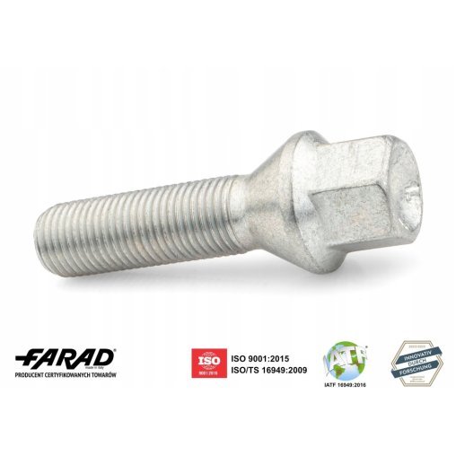 10 × DŁUGIE ŚRUBY M14x1.5x43mm Stożek Klucz 17