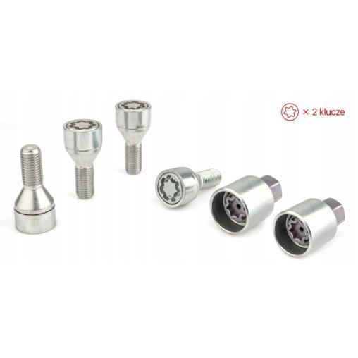 Locking Wheel Bolts M12x1.5x24mm BMW DACIA FIAT FORD OPEL RENAULT