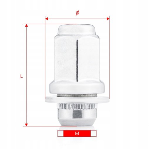 Nakrętka do kół felg M12x1.5x47mm CHERY LEXUS TOYOTA 2