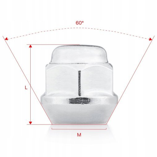 Nakrętki do felg stalowych M12x1.5x22mm BUICK CHEVROLET CADILLAC CHERY FORD