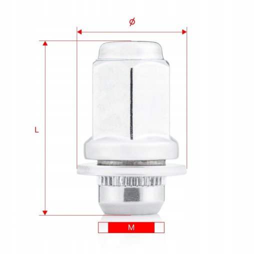 Nakrętki do kół felg M12x1.5x47mm LEXUS TOYOTA CHERY 2