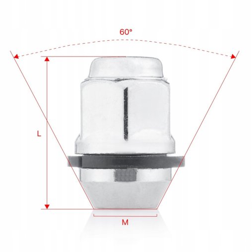 Wheel Nuts for Steel Rims M12x1.5x34mm HYUNDAI KIA 2