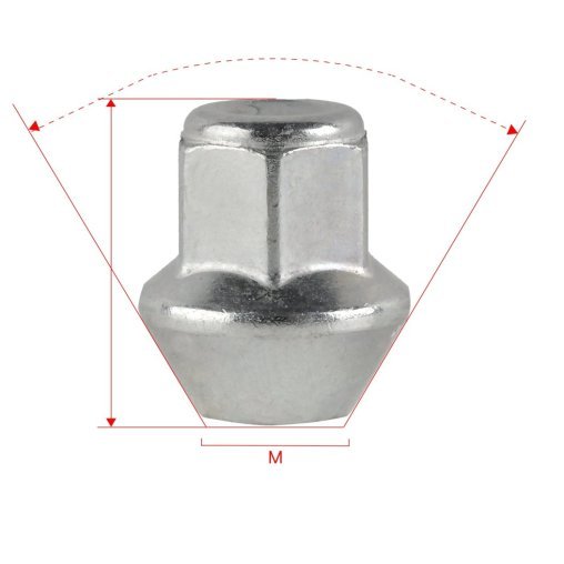 Wheel Nuts M12x1.5x30mm FORD