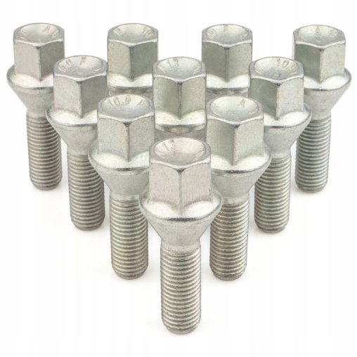 10 × DŁUGIE ŚRUBY GETMANN M12x1.5x33mm Stożek Klucz 17