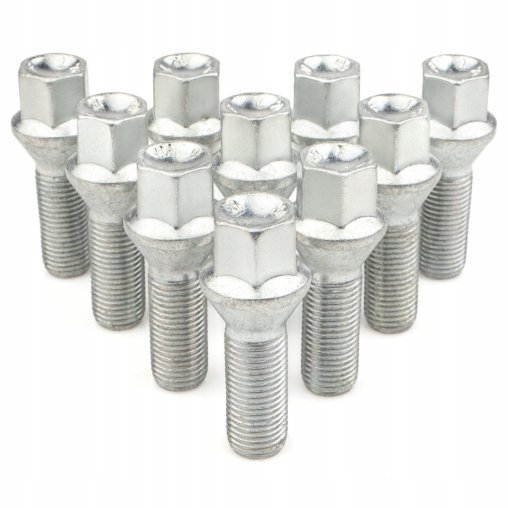 10 x DŁUGIE ŚRUBY GETMANN M14x1.5x33mm Stożek Klucz 17