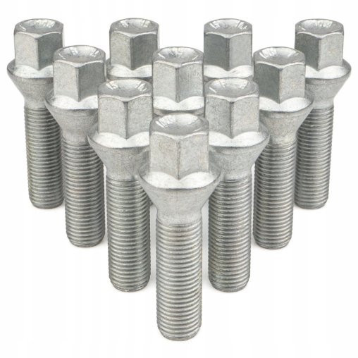 10 x DŁUGIE ŚRUBY GETMANN M14x1.25x43mm Stożek Klucz 17