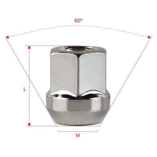Wheel Nuts M14x1.5x25mm CHEVROLET DAEWOO OPEL VAUXHALL