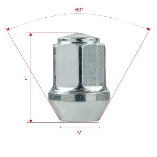 Wheel Nuts M12x1.5x32mm FORD LINCOLN