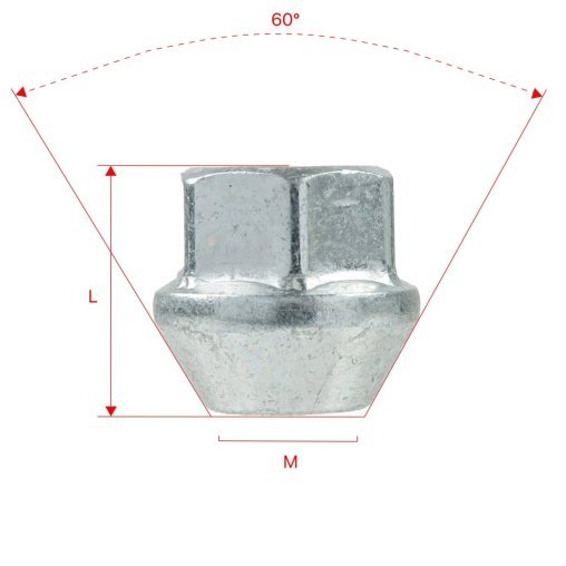 Nakrętki do felg kół M14x1.5x25mm Stożek Klucz 21