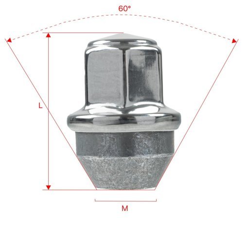 Nakrętki do kół felg M14x1.5x42.5mm FORD TESLA