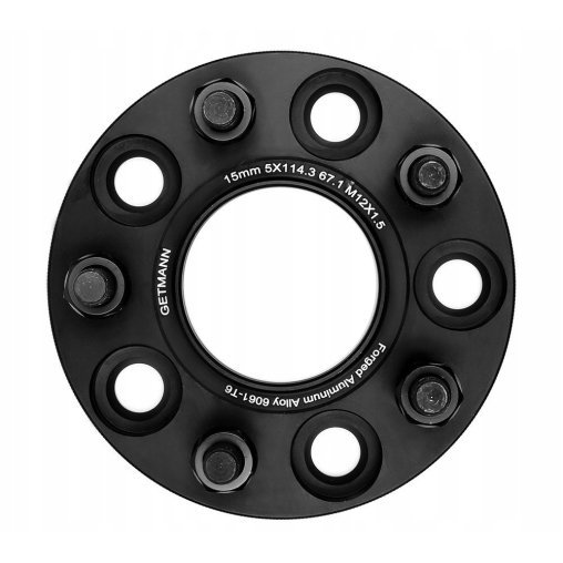 Dystanse przykręcane 15MM 5x114.3 67.1 M12x1.5 HYUNDAI KIA MAZDA MITSUBISHI