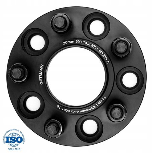 Dystanse przykręcane 20MM 5x114.3 67.1 M12x1.5 HYUNDAI MAZDA KIA MITSUBISHI