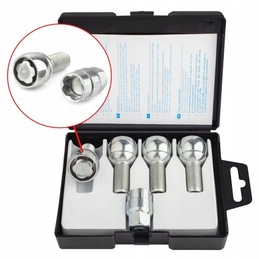 Locking Wheel Bolts M14x1.5x28mm AUDI CUPRA SEAT SKODA VOLKSWAGEN VW