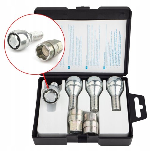 Locking Wheel Bolts M12x1.25x26mm ALFA ROMEO CITROEN FIAT LANCIA PEUGEOT
