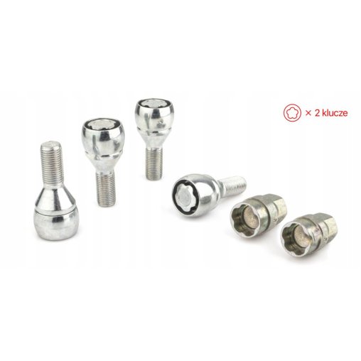 Locking Wheel Bolts M12x1.25x26mm ALFA ROMEO CITROEN FIAT LANCIA PEUGEOT 2
