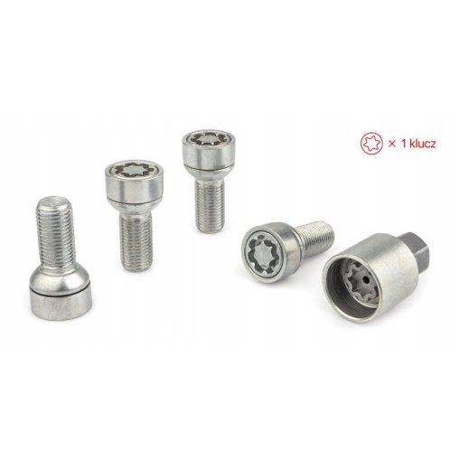 Locking Wheel Bolts M14x1.5x27mm AUDI CUPRA SEAT SKODA VOLKSWAGEN VW 2