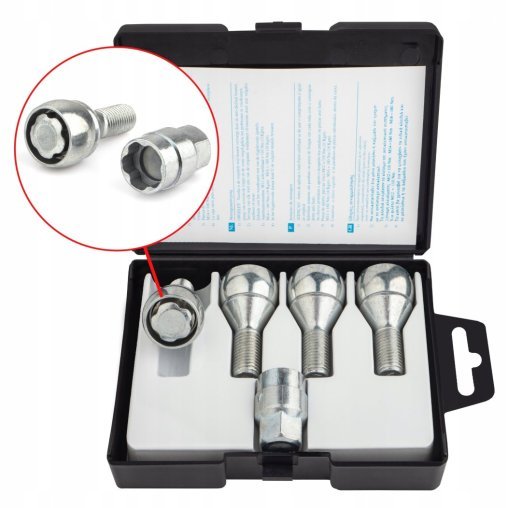 Locking Wheel Bolts M12x1.5x23mm BMW FIAT MINI OPEL RENAULT SAAB SUZUKI