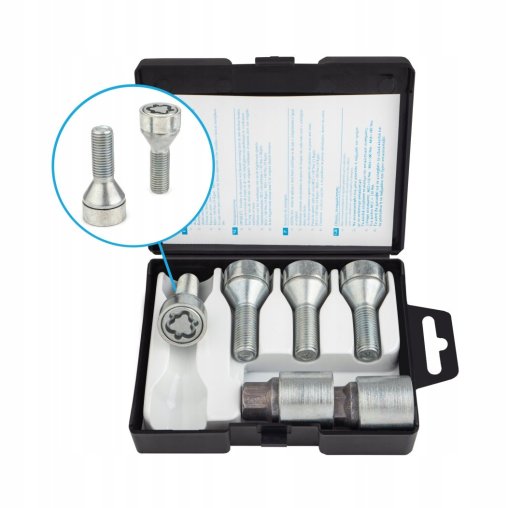 Locking Wheel Bolts M12x1.5x29mm BMW DACIA FIAT FORD MINI RENAULT SUZUKI