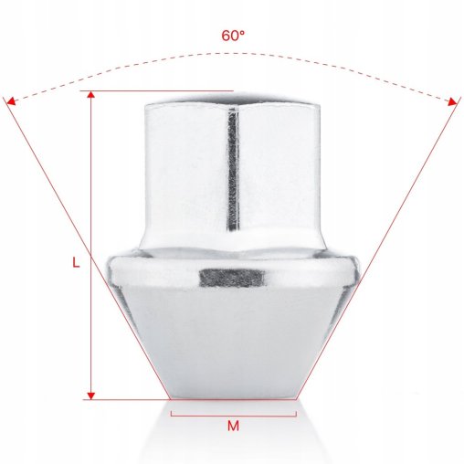 Nakrętka do kół felg M12x1.5x33mm FORD LINCOLN VOLVO 2