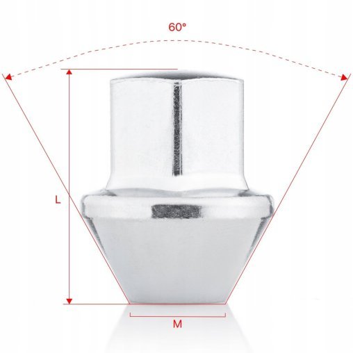 Nakrętka do kół felg M12x1.5x33mm FORD LINCOLN VOLVO