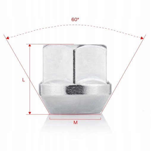 Wheel Nuts M12x1.5x21mm BUICK CHEVROLET CADILLAC CHERY DODGE TOYOTA