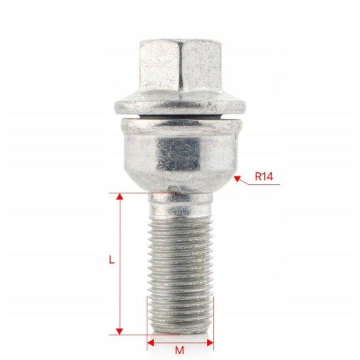 Śruba do felg kół M14x1.5x30mm AUDI VOLKSWAGEN 2