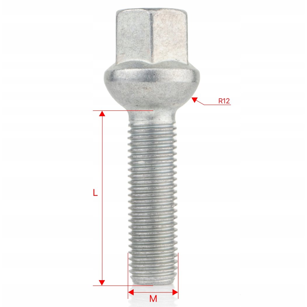 Śruba do felg kół M12x1.5x40mm CHRYSLER MERCEDES