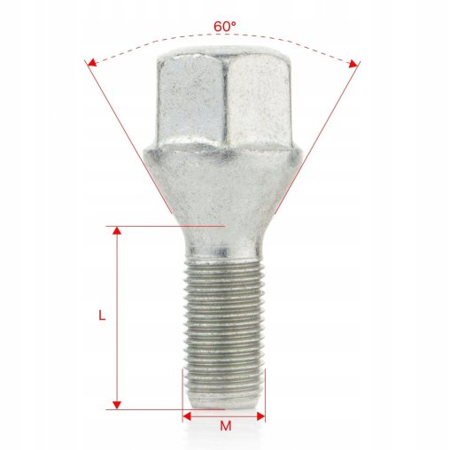 Wheel Bolts M12x1.25x25mm ALFA ROMEO CITROEN LANCIA FIAT PEUGEOT 2