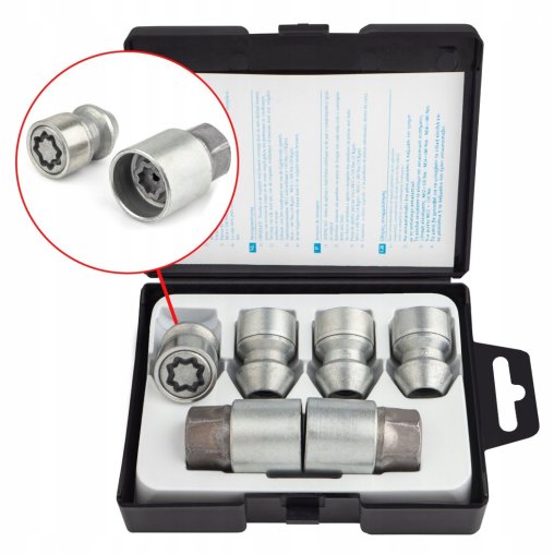 Locking Wheel Nuts M12x1.5x34mm HYUNDAI KIA MAZDA