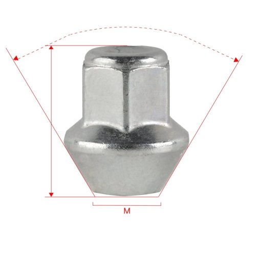 Nakrętka do kół felg M12x1.5x30mm FORD 2