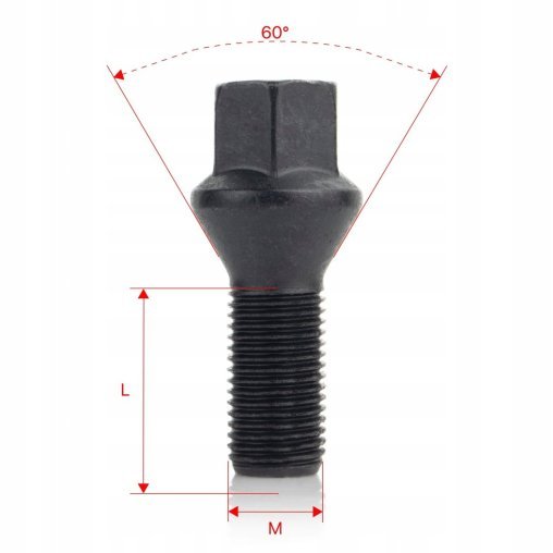 Śruby do felg M12x1.5x23mm DACIA FIAT FORD NISSAN OPEL RENAULT