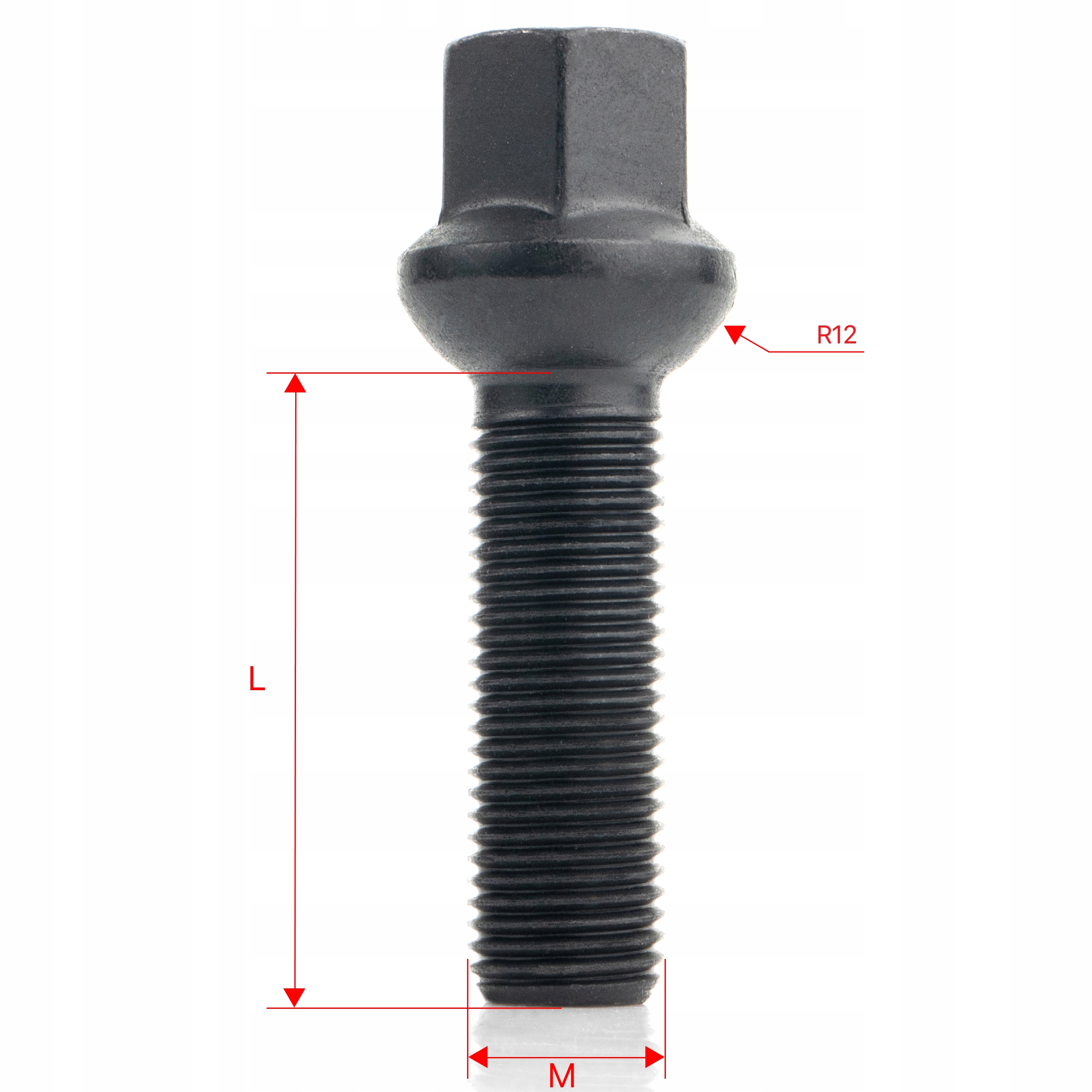 10 x DŁUGIE ŚRUBY GETMANN M12x1.5x50mm Kula R12 Klucz 17 1